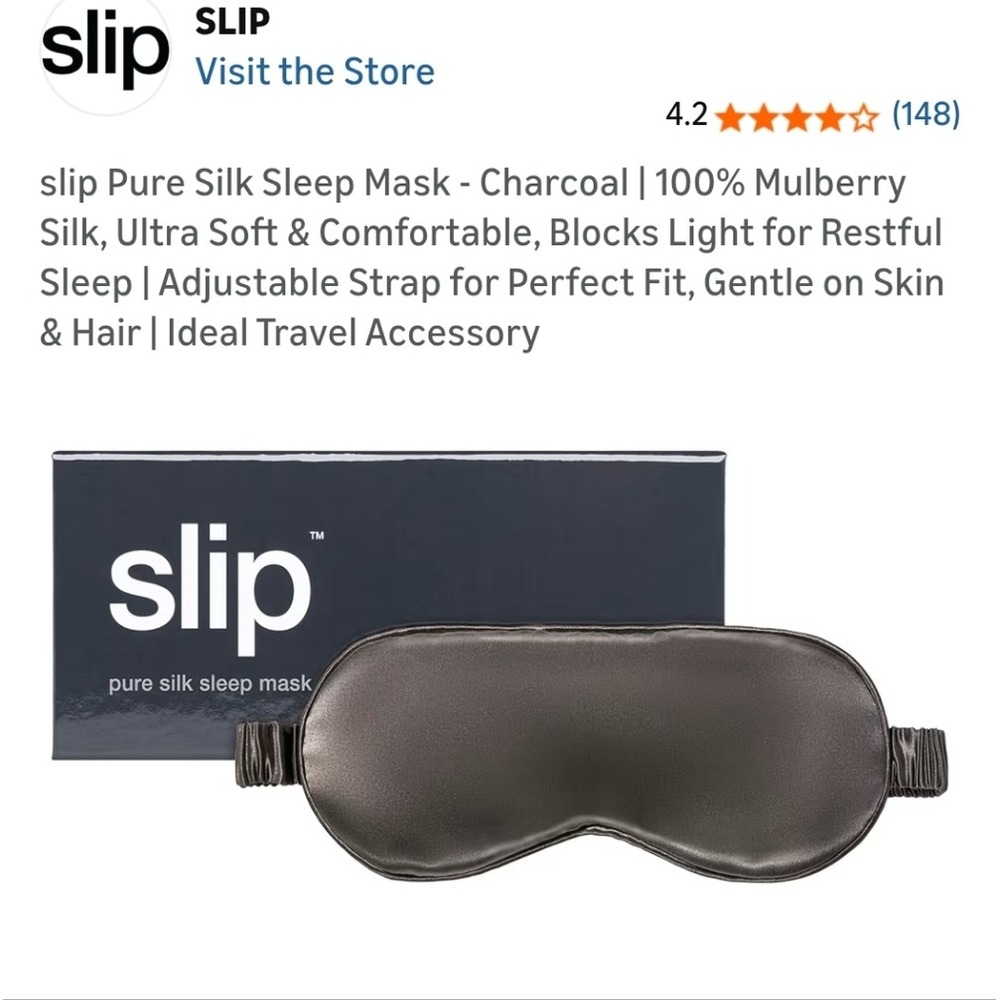 Slip Silk Charcoal Sleep Mask